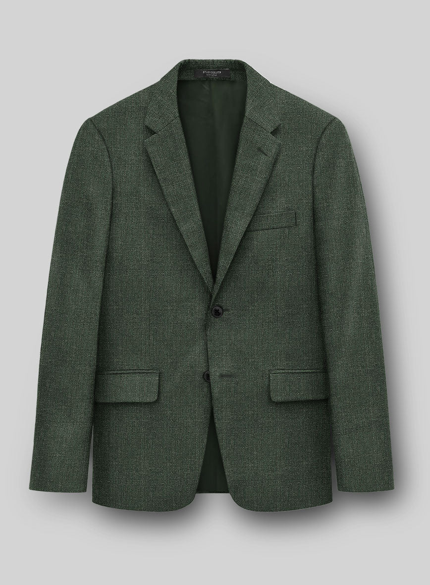 Italian Linen Jade Green Jacket - StudioSuits