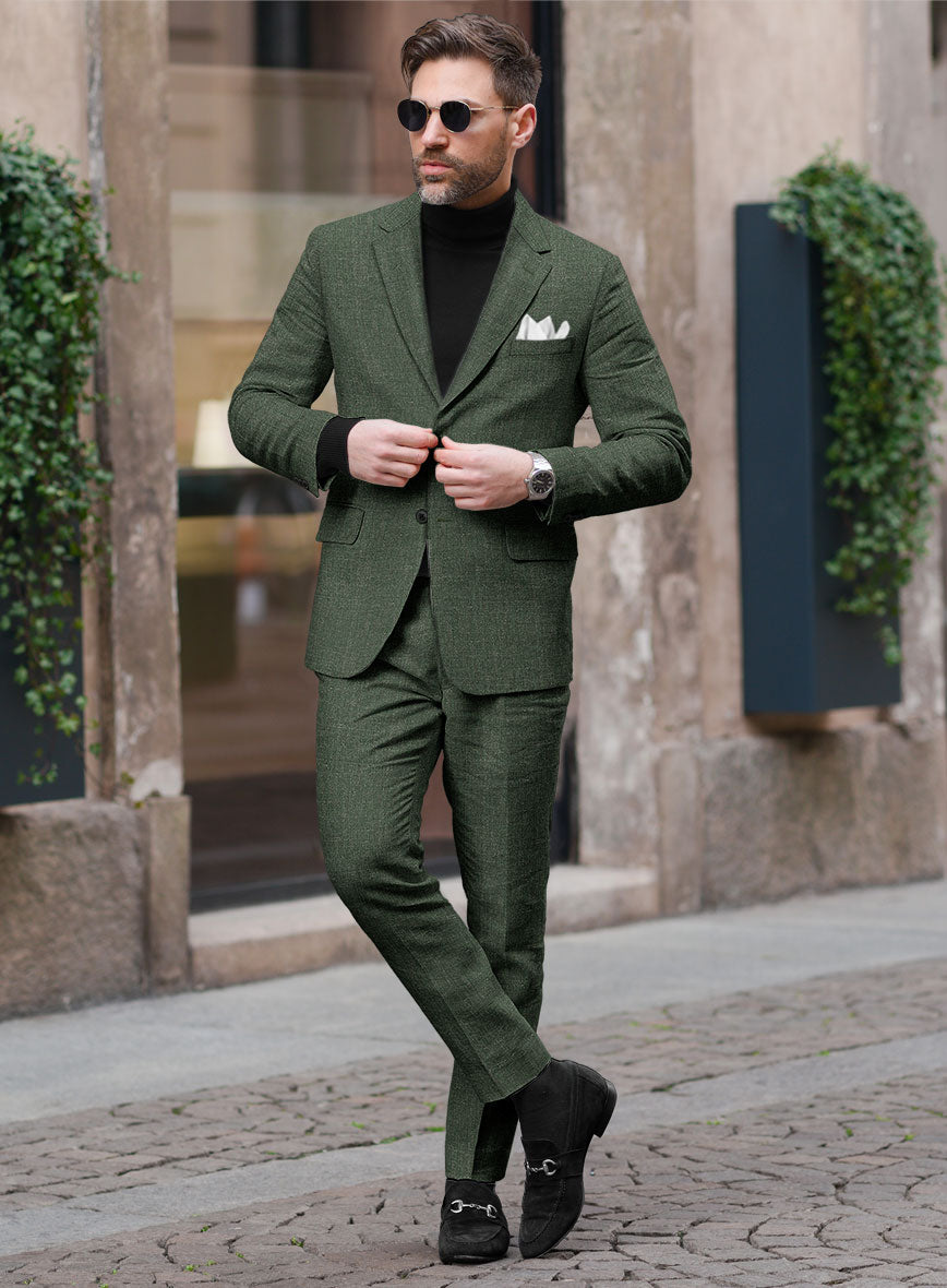 Men's Italian Linen Willow Green Suit by StudioSuits Men's Italian Linen Willow Green Suit by StudioSuits