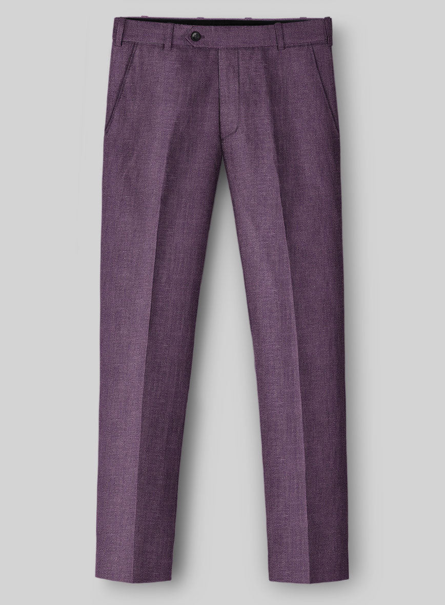 Italian Linen Lilac Mist Pants - StudioSuits