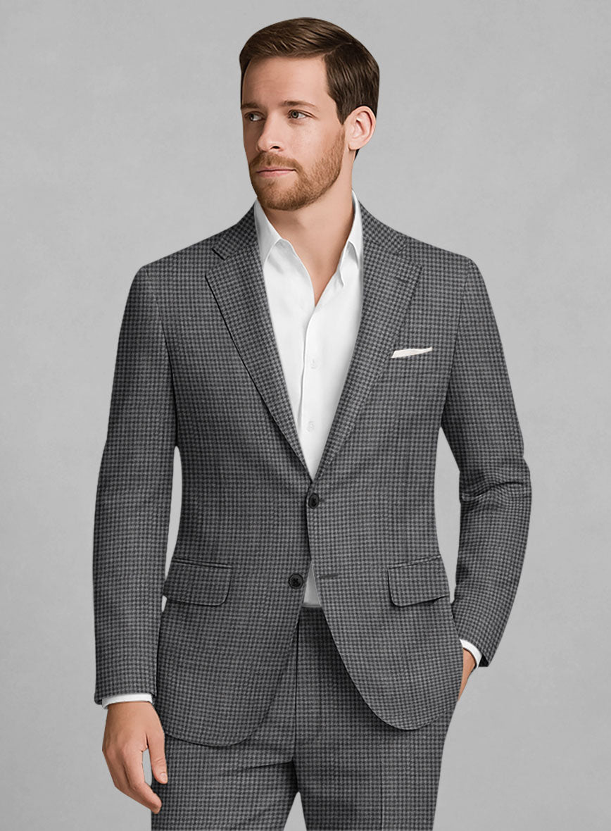 Italian Linen Lupesco Houndstooth Jacket - StudioSuits