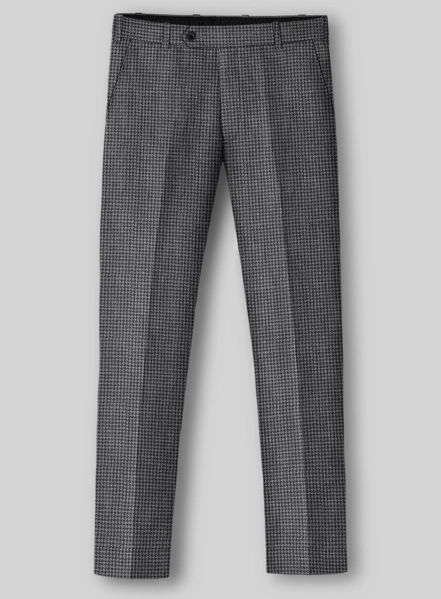 Italian Linen Lupesco Houndstooth Pants - StudioSuits