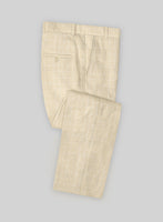 Italian Linen Lusso Burlywood Pants - StudioSuits
