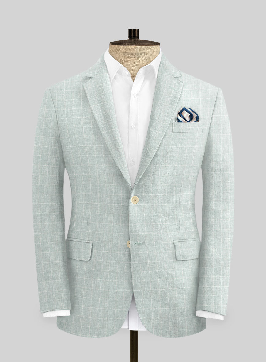 Italian Linen Lusso Summer Green Jacket - StudioSuits