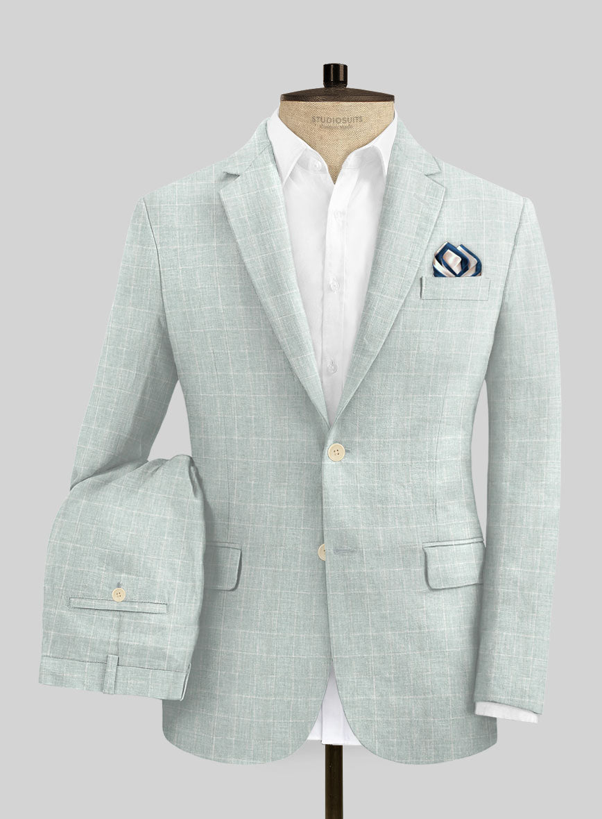 Italian Linen Lusso Summer Green Suit - StudioSuits