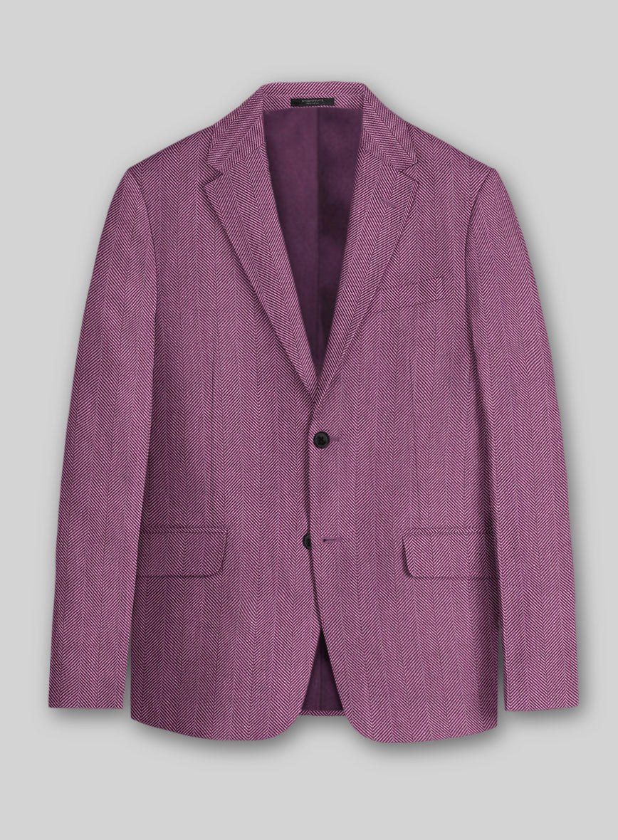 Italian Linen Marenzio Herringbone Jacket - StudioSuits