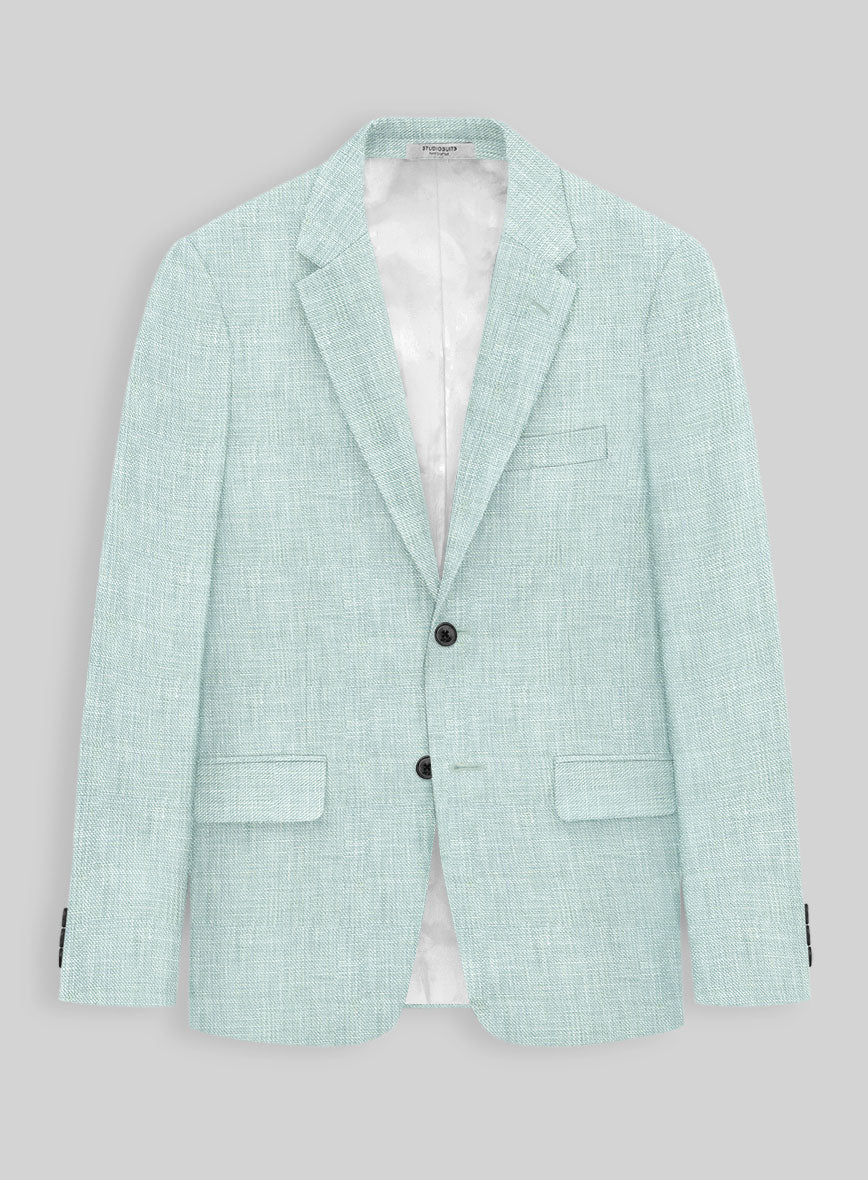 Italian Linen Mint Green Suit - StudioSuits
