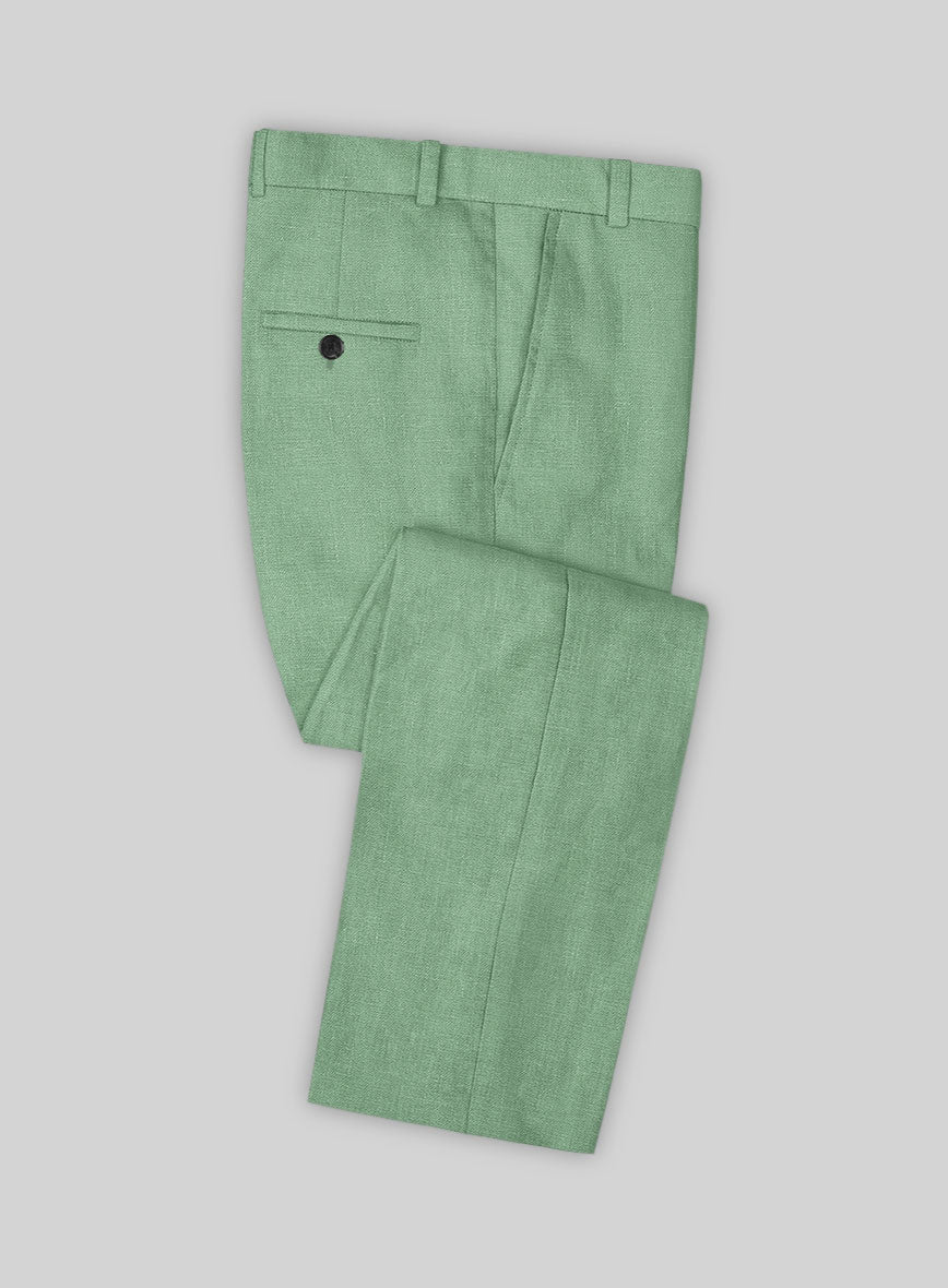 Italian Linen Mojito Green Pants – StudioSuits Italian Linen Mojito Green Pants – StudioSuits