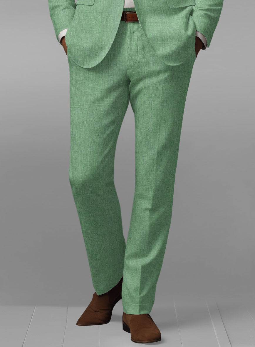 Italian Linen Mojito Green Pants – StudioSuits Italian Linen Mojito Green Pants – StudioSuits