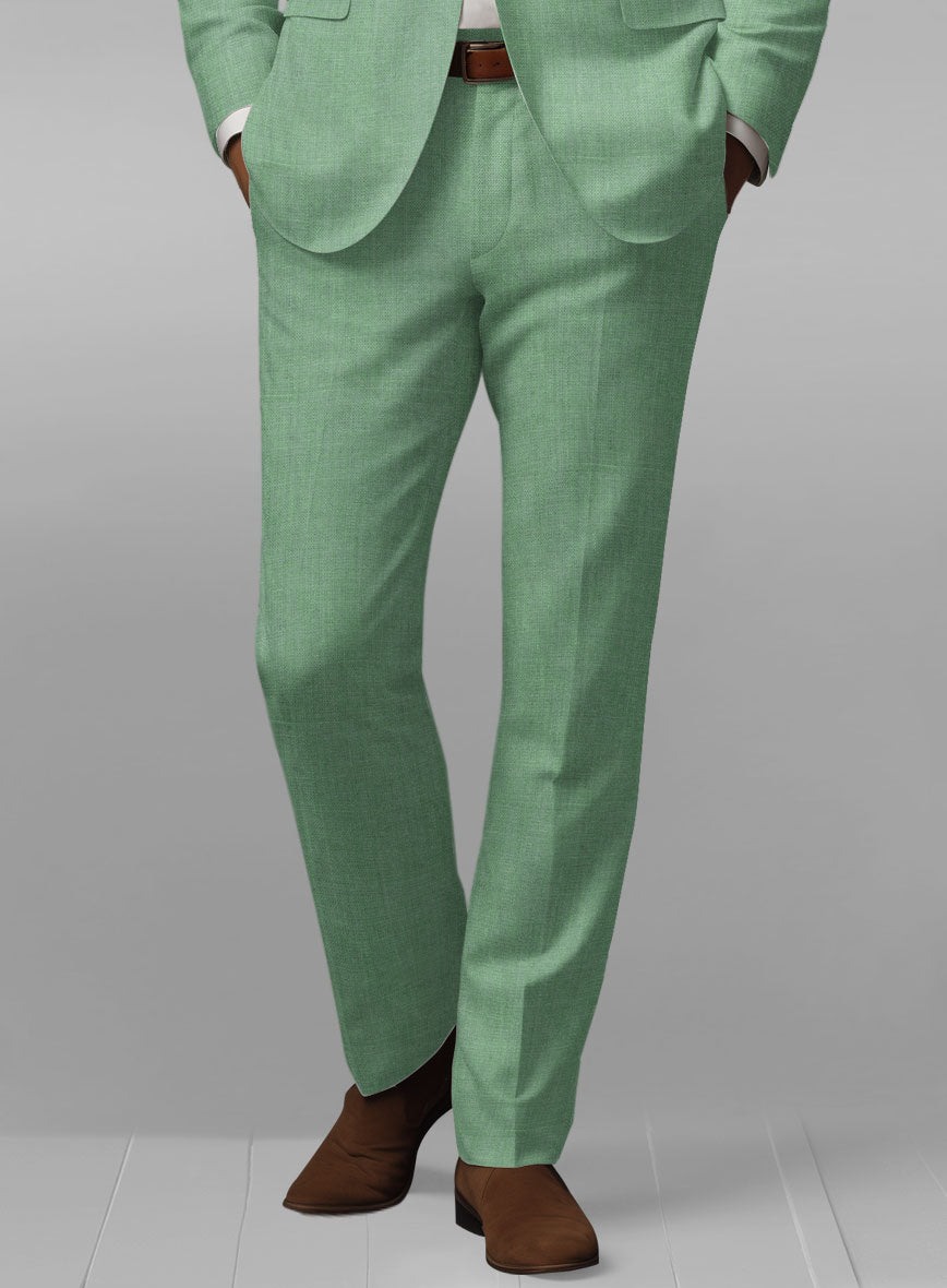 Italian Linen Mojito Green Pants – StudioSuits