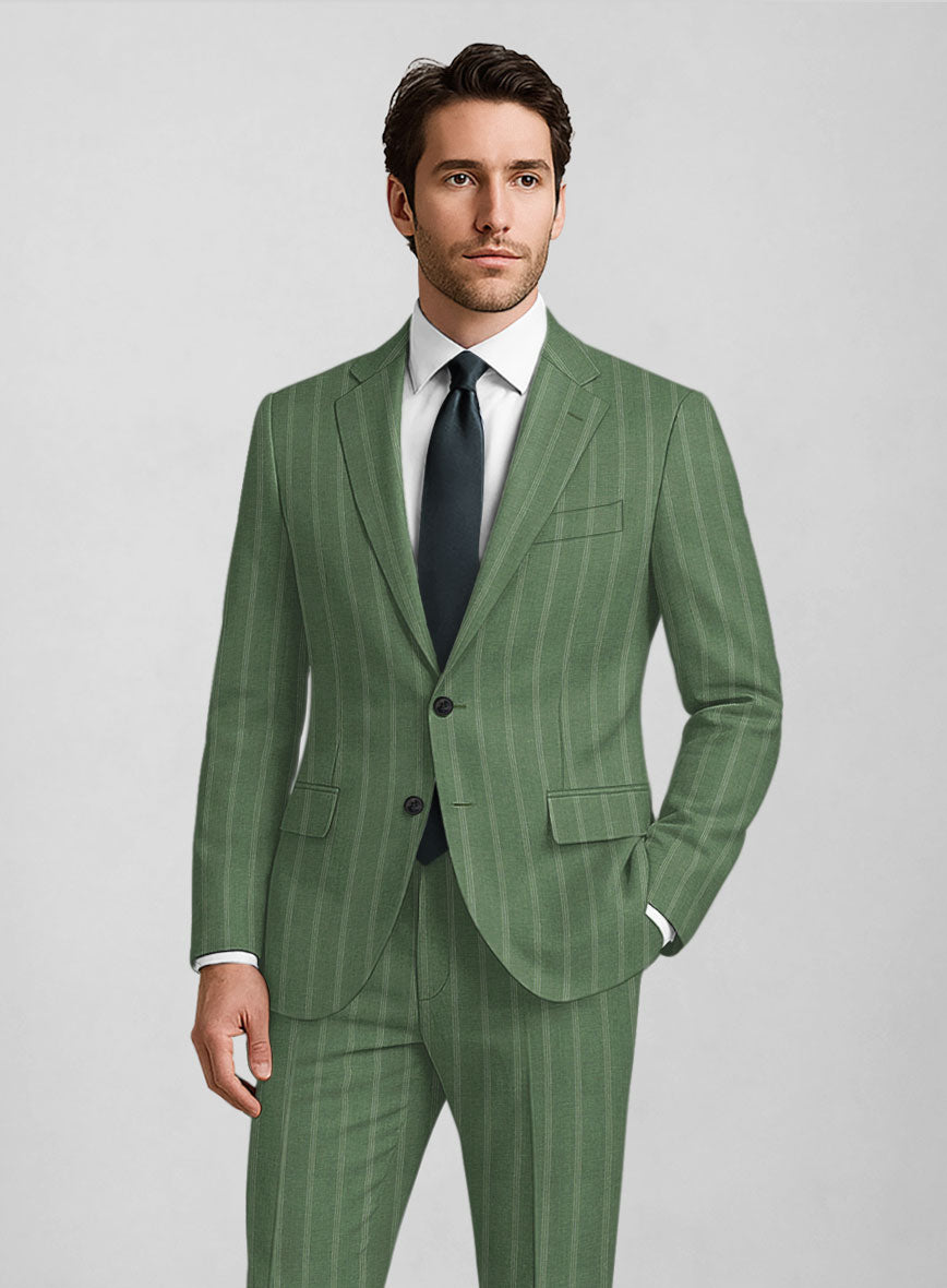 Italian Linen Mossaro Stripe Jacket - StudioSuits