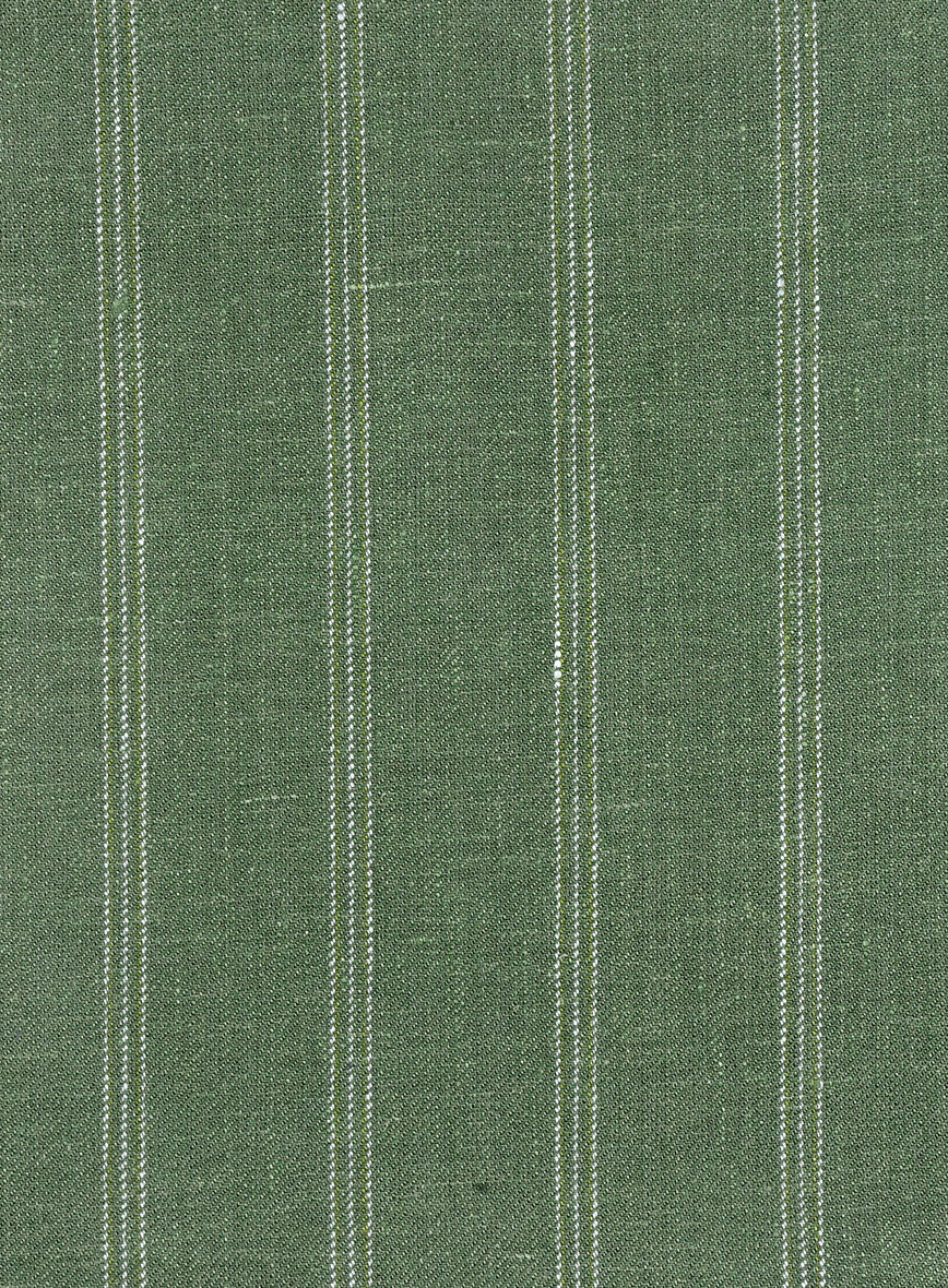 Italian Linen Mossaro Stripe Pants - StudioSuits
