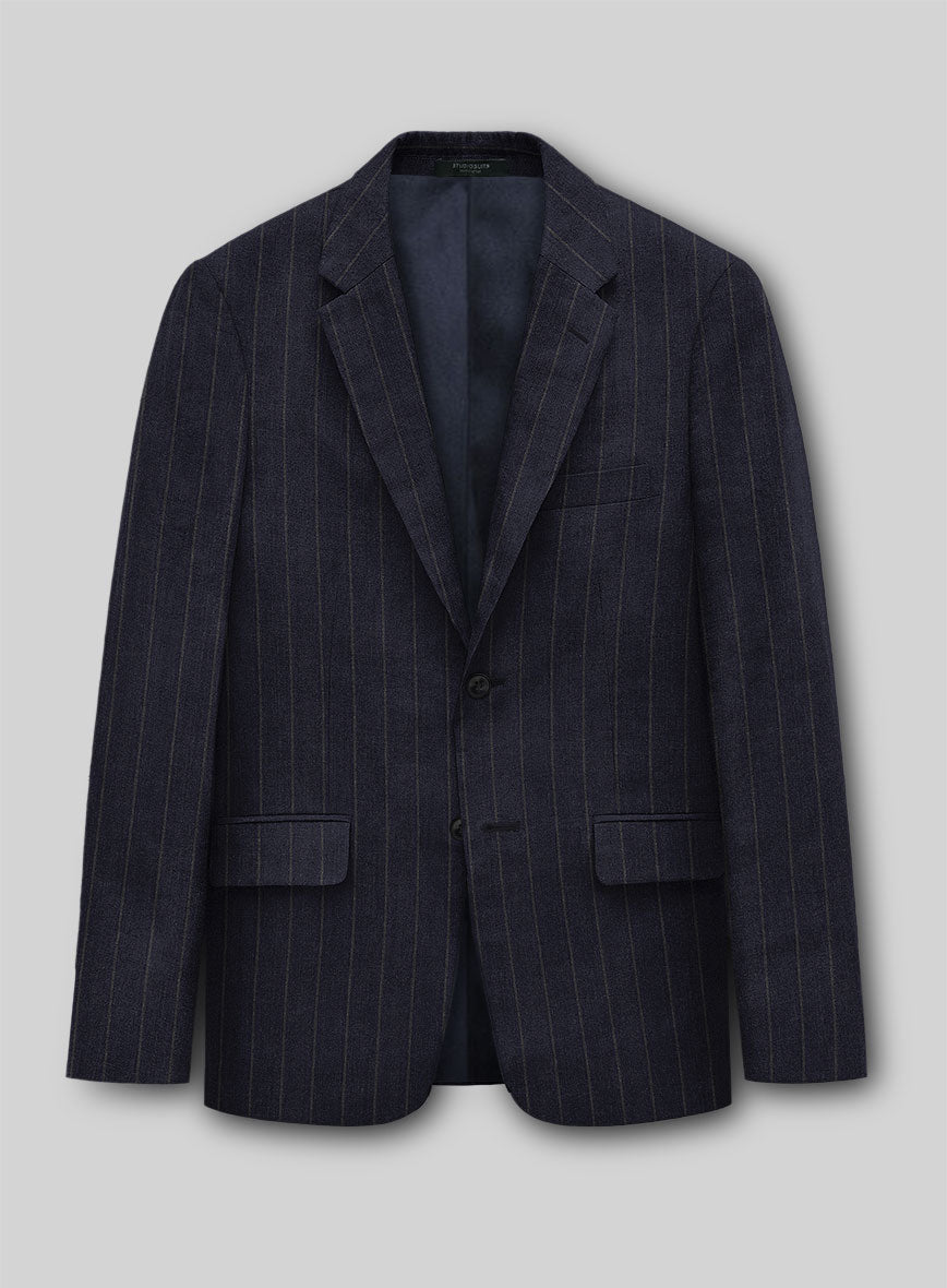 Italian Linen Naviero Stripe Jacket - StudioSuits