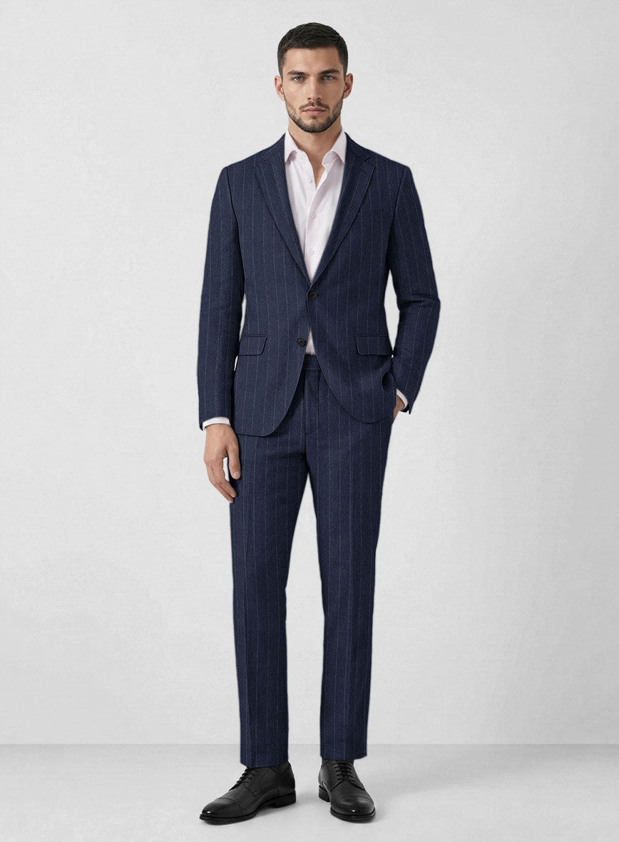 Italian Linen Navisto Stripe Suit - StudioSuits