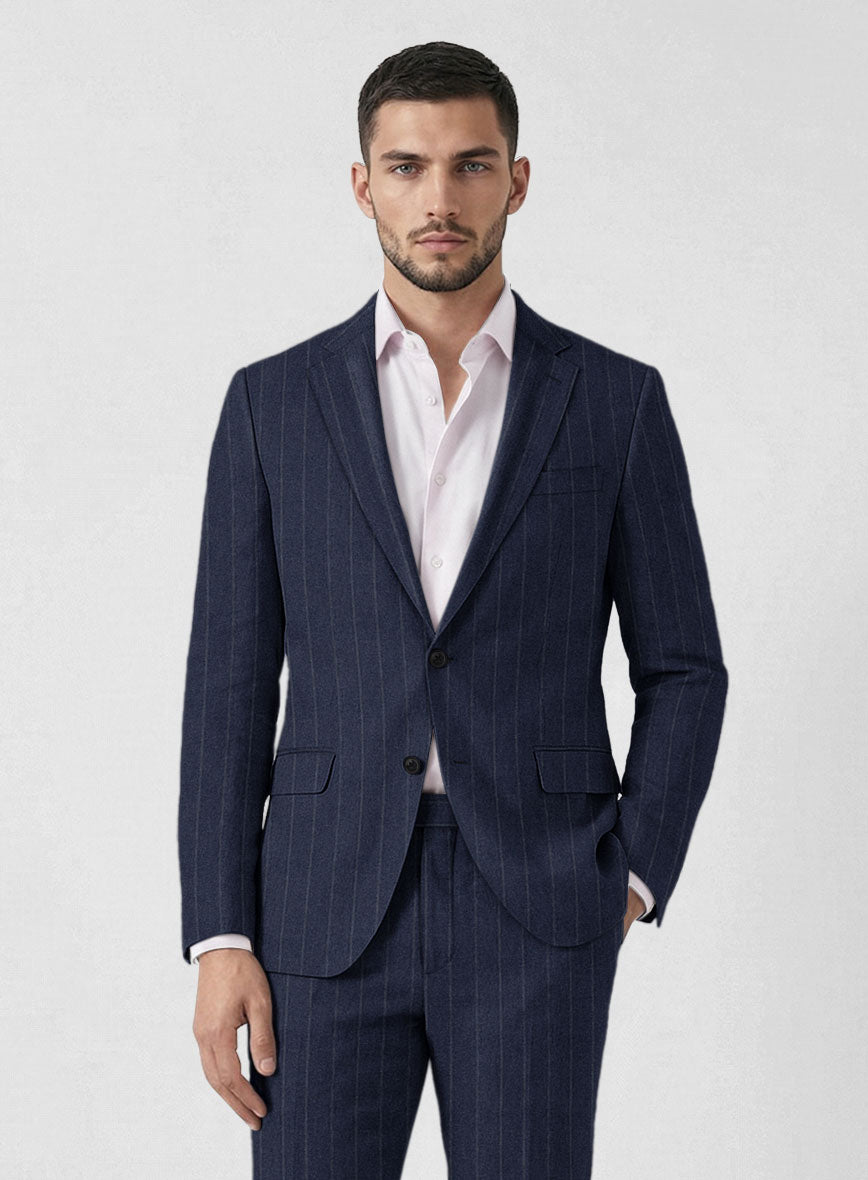 Italian Linen Navisto Stripe Jacket - StudioSuits