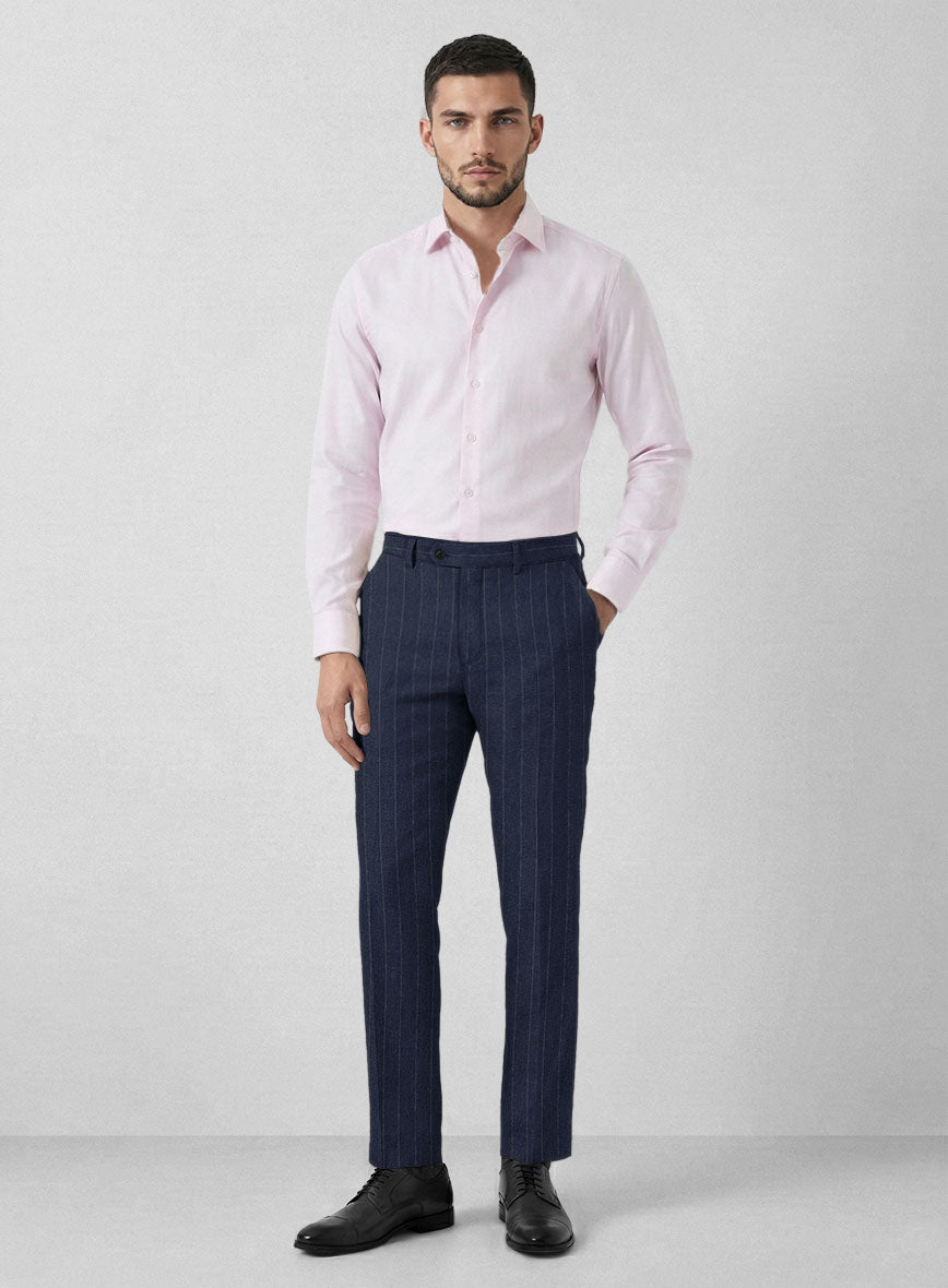 Italian Linen Navisto Stripe Pants - StudioSuits