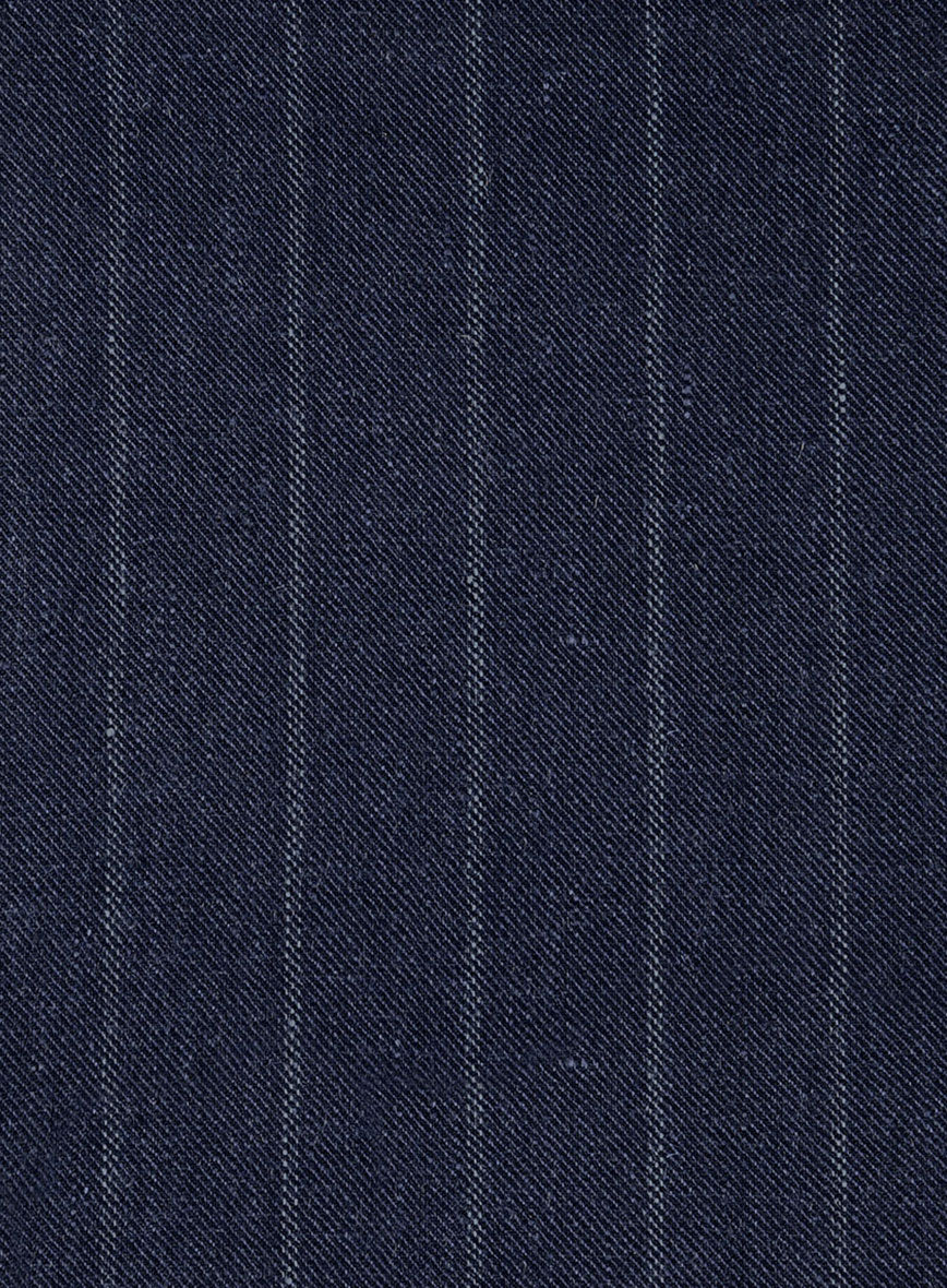 Italian Linen Navisto Stripe Pants - StudioSuits