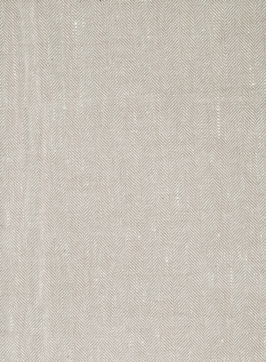 Italian Linen Nebbia Herringbone Jacket - StudioSuits