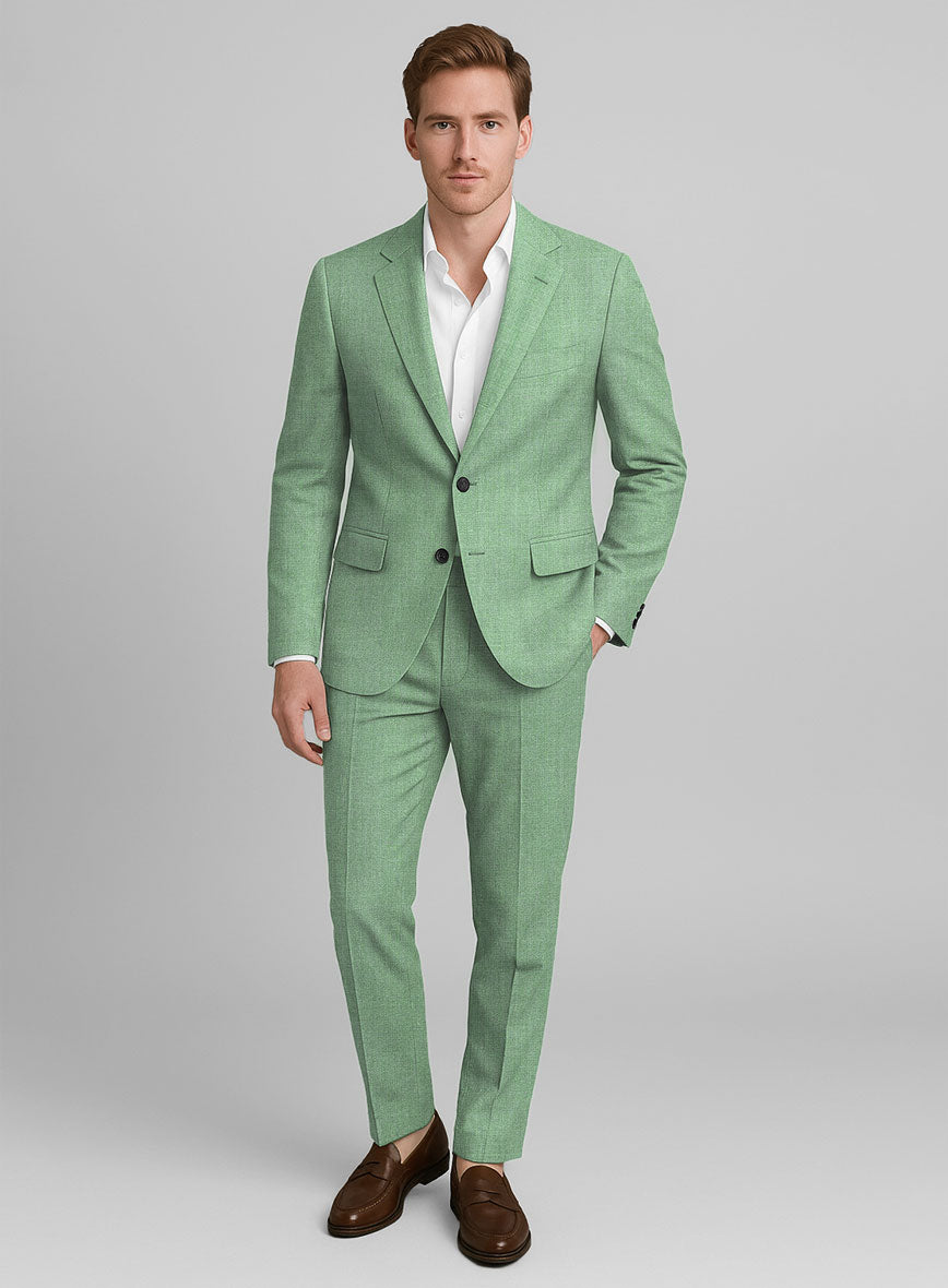 Italian Linen Mojito Green Suit - StudioSuits
