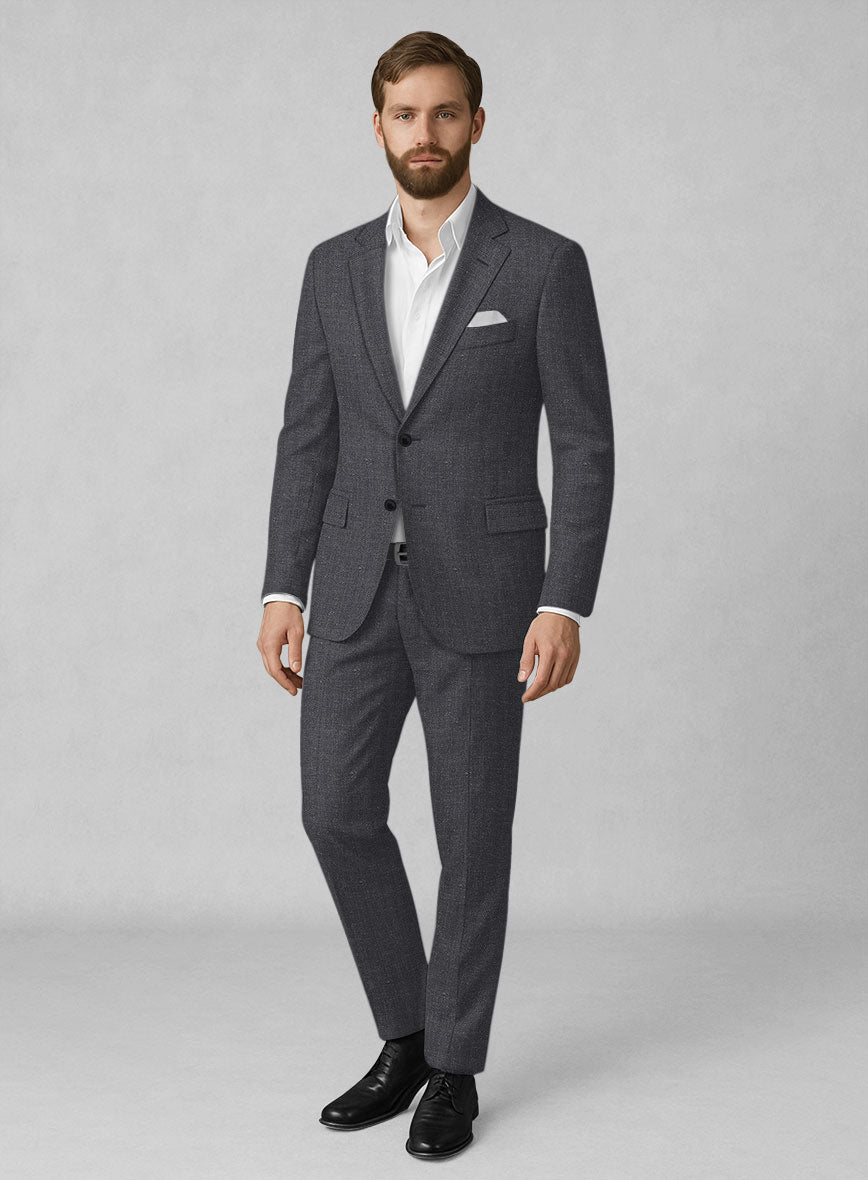 Italian Linen Nottegno Herringbone Suit - StudioSuits