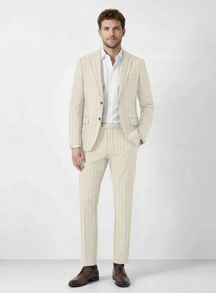 Italian Linen Olissaro Stripe Suit - StudioSuits
