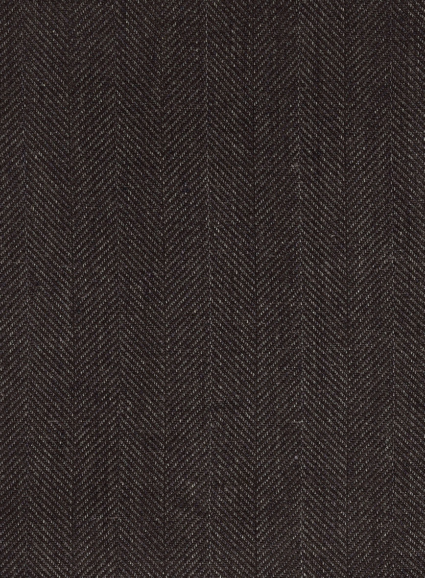 Italian Linen Ombro Herringbone Pants - StudioSuits