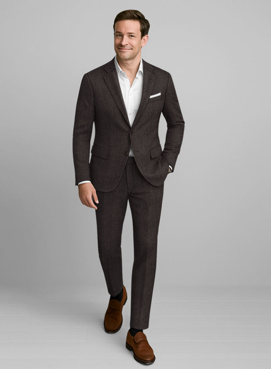 Italian Linen Ombro Herringbone Suit - StudioSuits