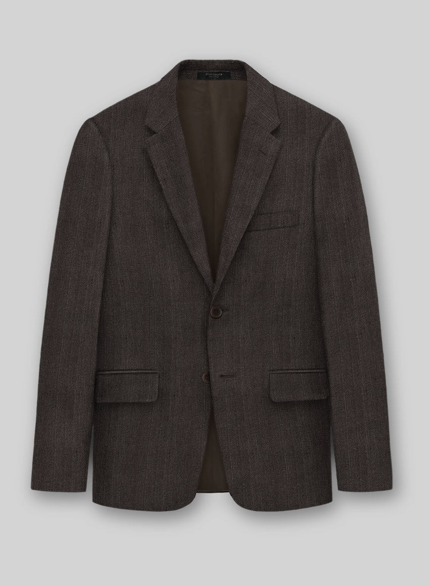 Italian Linen Ombro Herringbone Suit - StudioSuits