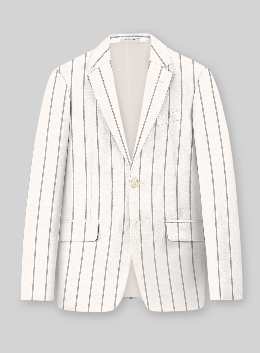 Italian Linen Pinetto Stripe Jacket - StudioSuits