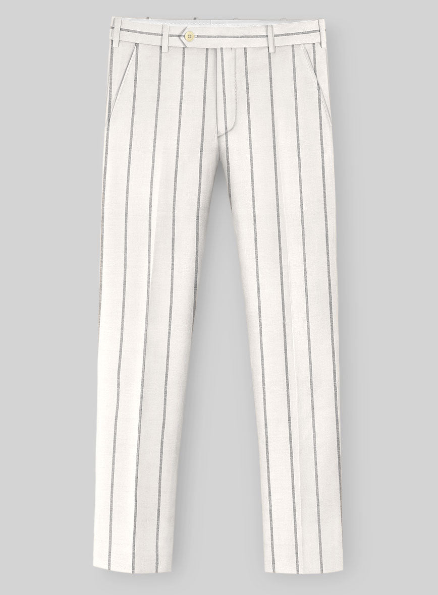 Italian Linen Pinetto Stripe Pants - StudioSuits