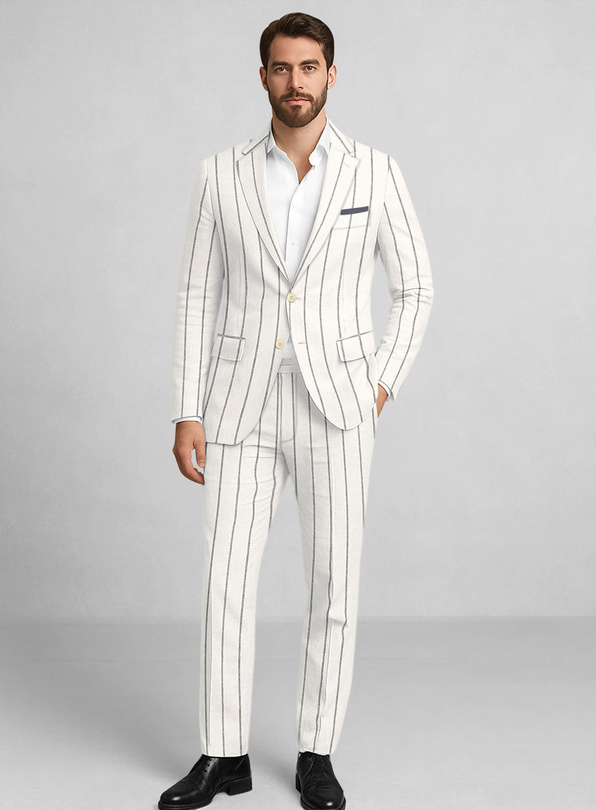 Italian Linen Pinetto Stripe Suit - StudioSuits