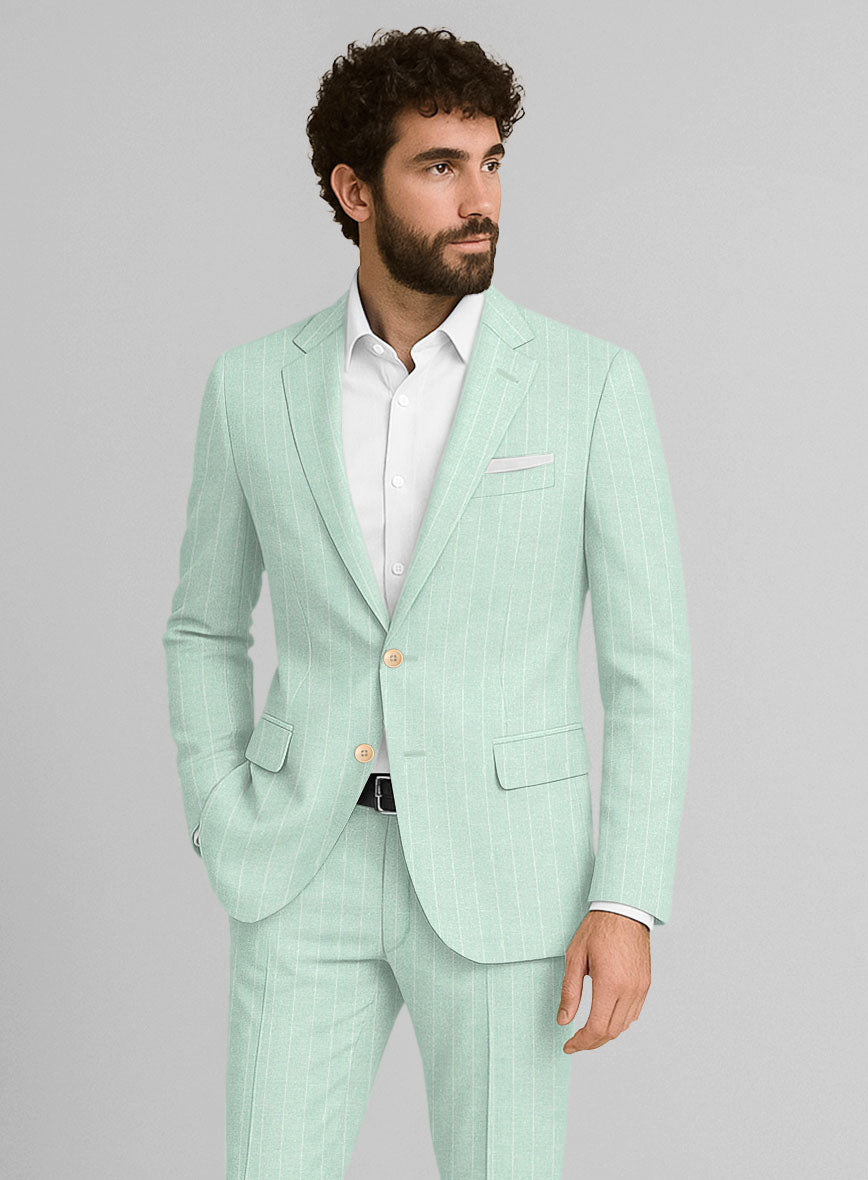 Italian Linen Pistano Stripe Jacket - StudioSuits