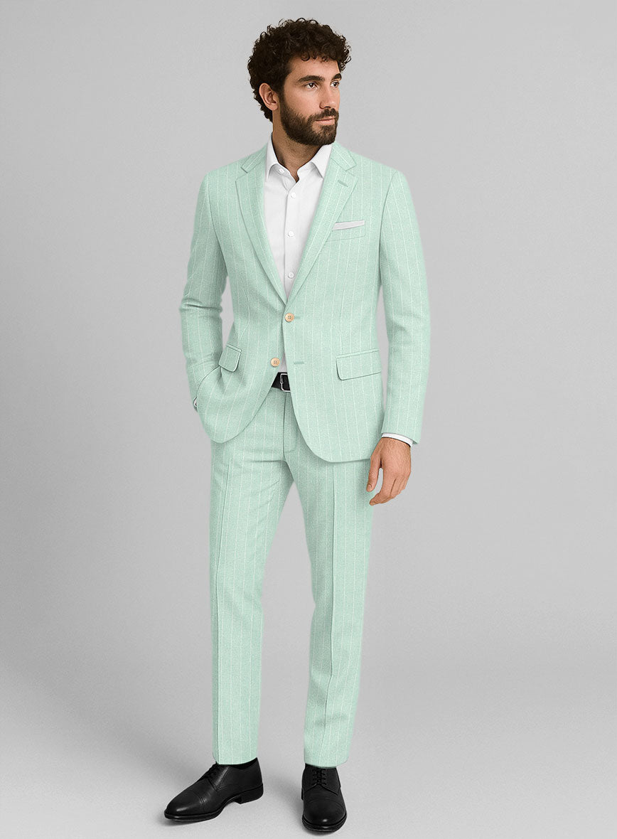 Italian Linen Pistano Stripe Suit - StudioSuits