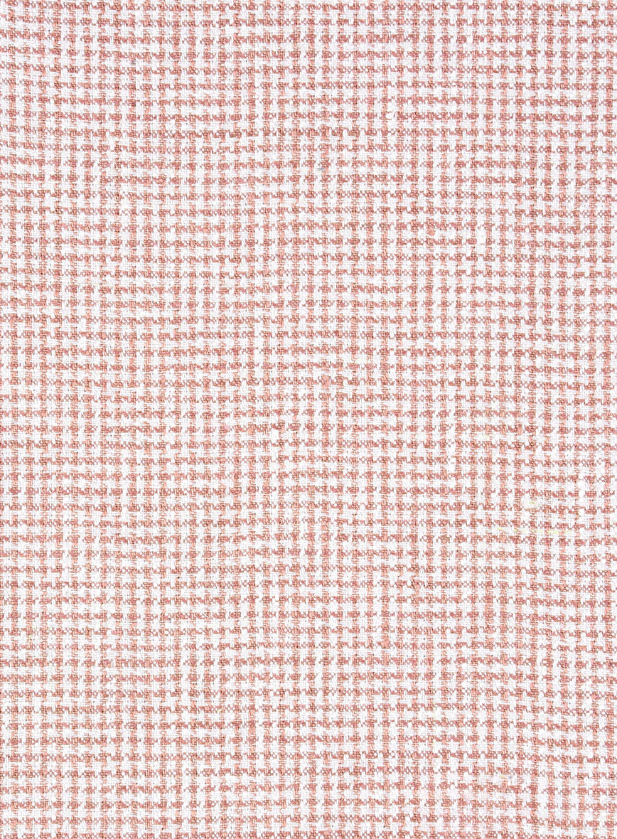 Italian Linen Rubino Houndstooth Pants - StudioSuits