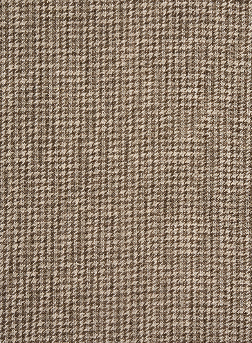 Italian Linen Ruggino Houndstooth Jacket - StudioSuits