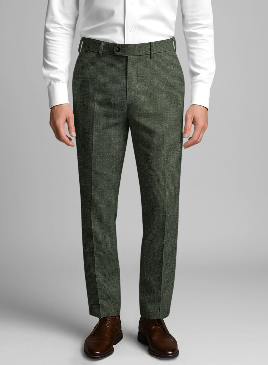 Italian Linen Seaweed Olive Suit - StudioSuits