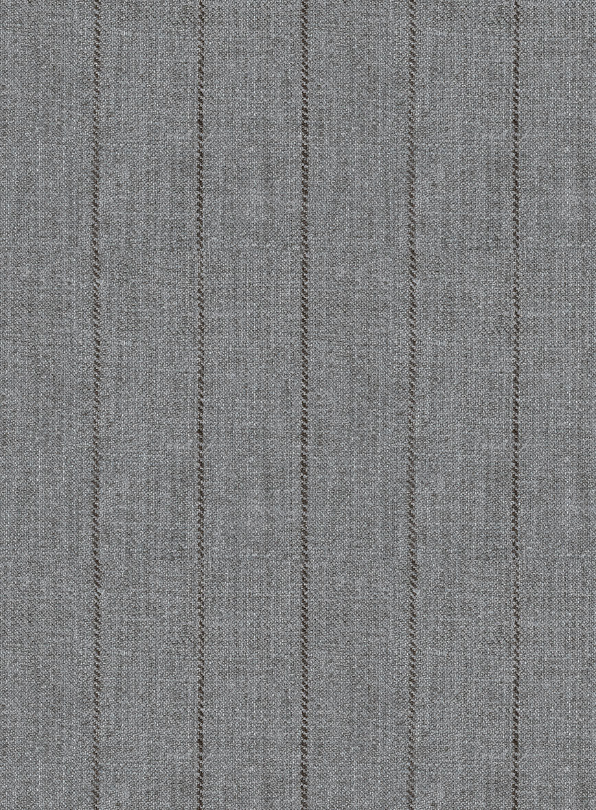 Italian Linen Seravio Stripe Pants - StudioSuits
