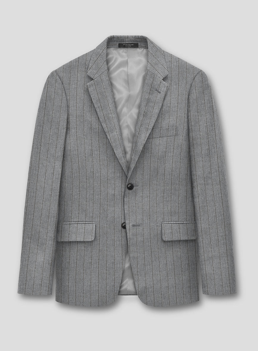 Italian Linen Seravio Stripe Jacket - StudioSuits