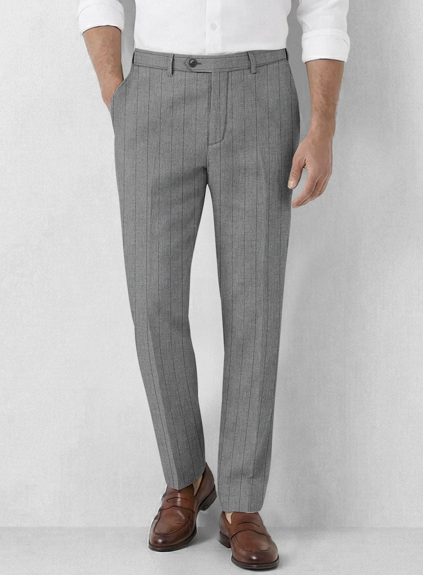 Italian Linen Seravio Stripe Pants - StudioSuits