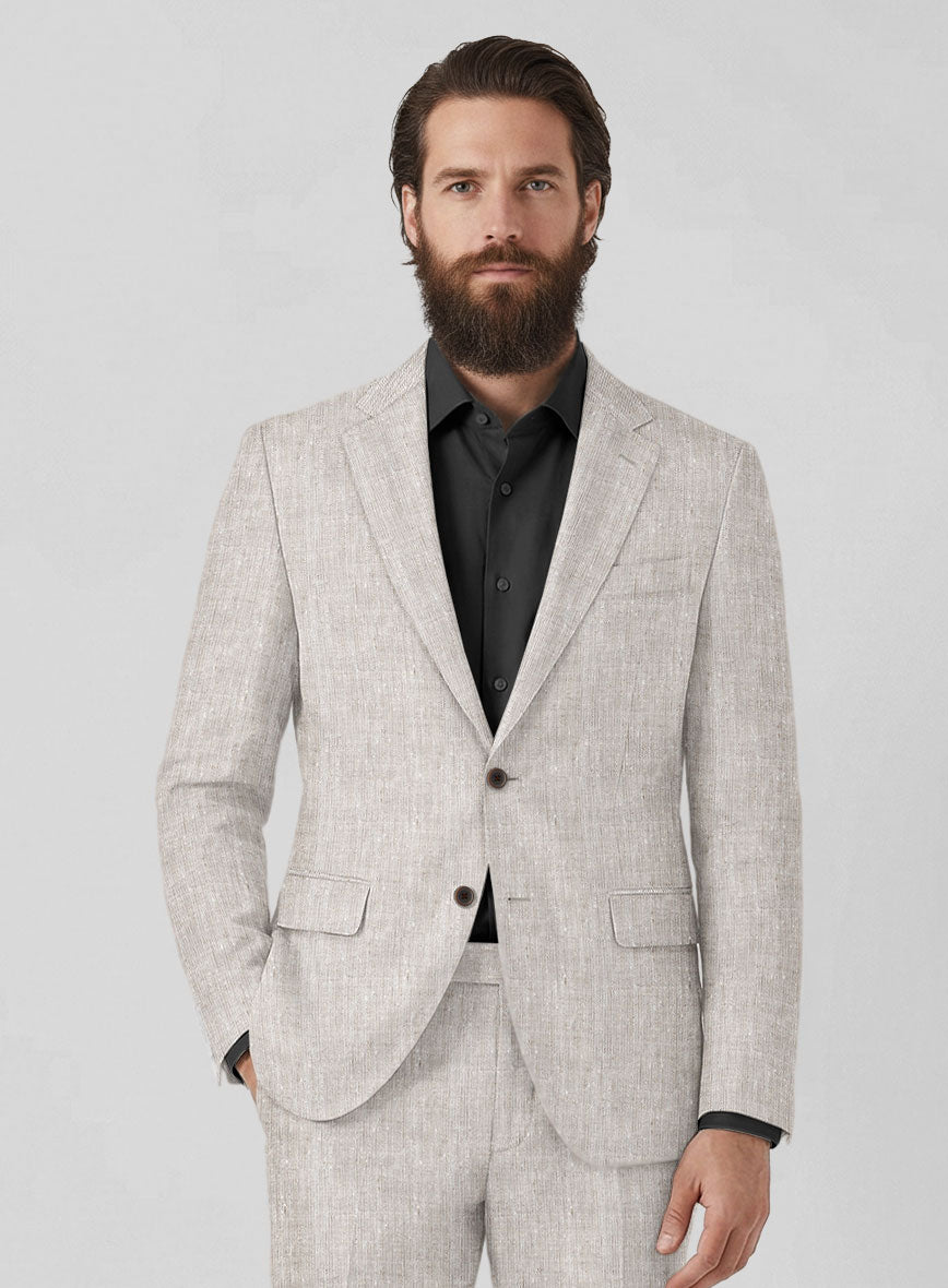 Italian Linen Silk Elcino Jacket - StudioSuits