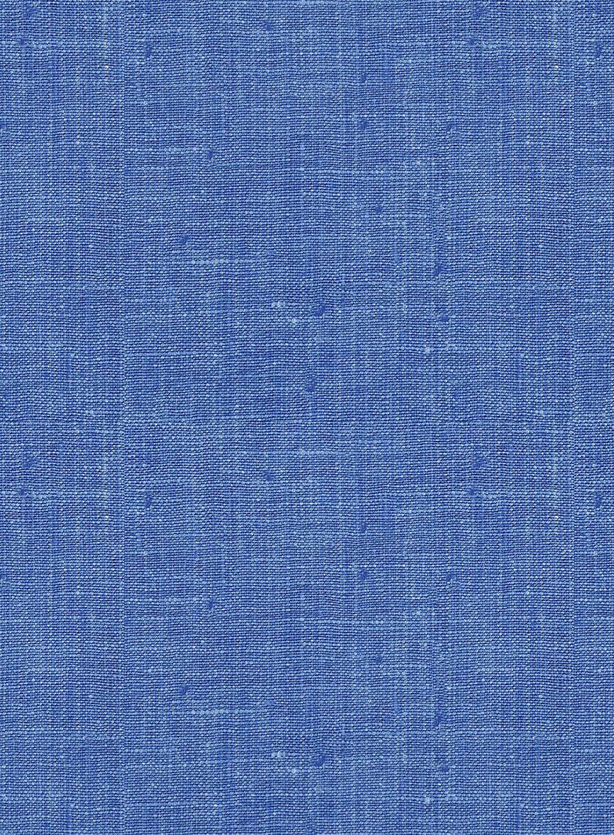 Italian Linen Smoked Blue Shorts - StudioSuits