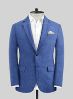 Italian Linen Smoked Blue Suit - StudioSuits