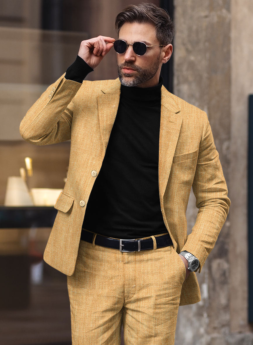 Italian Linen Sunlit Orchid Jacket - StudioSuits