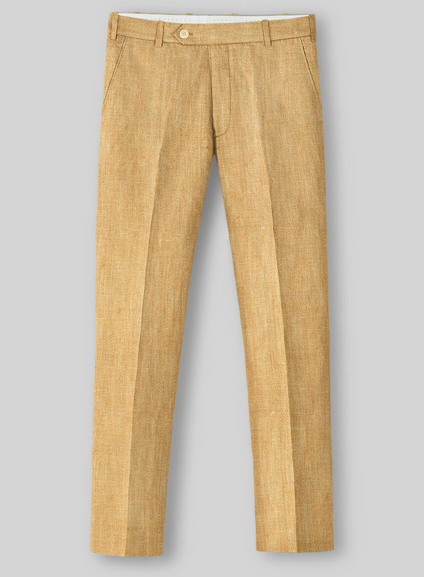 Italian Linen Sunlit Orchid Pants - StudioSuits
