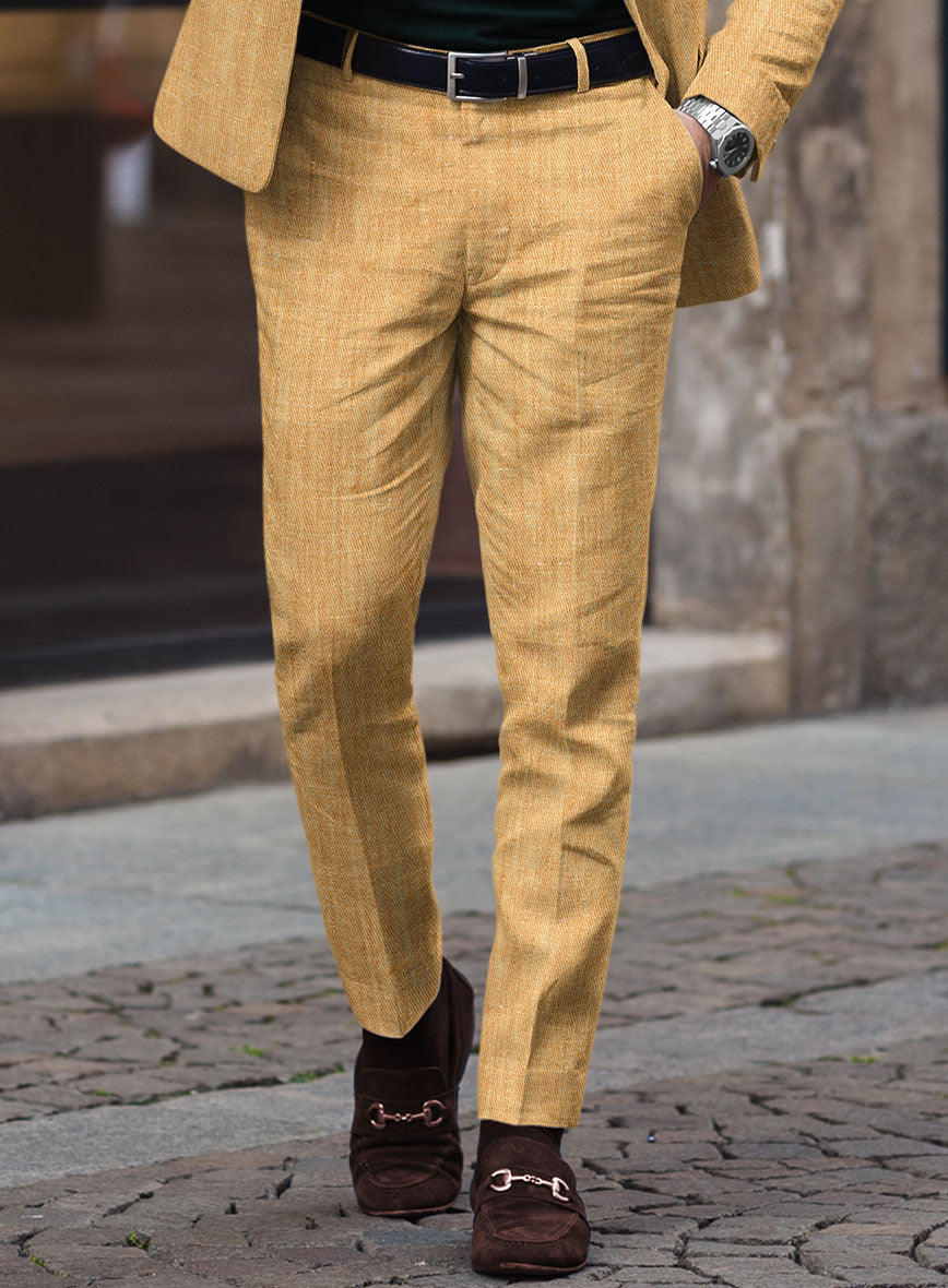 Italian Linen Sunlit Orchid Pants - StudioSuits