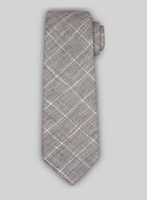 Italian Linen Tie - Lusso Brown - StudioSuits