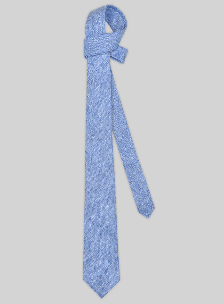 Italian Linen Tie - Nile Blue - StudioSuits