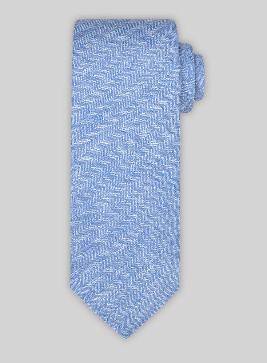 Italian Linen Tie - Nile Blue - StudioSuits