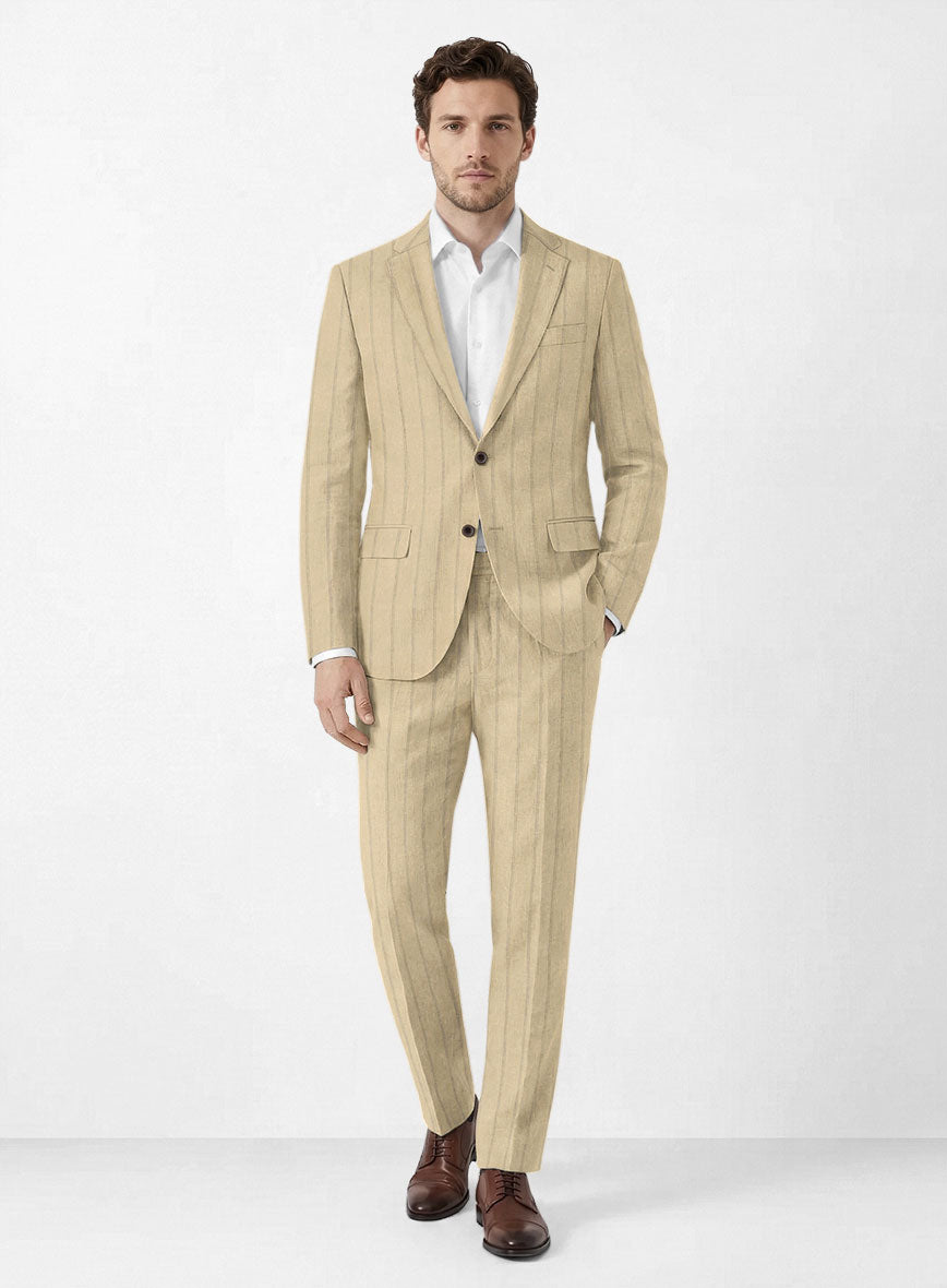 Italian Linen Tuscany Stripe Suit - StudioSuits