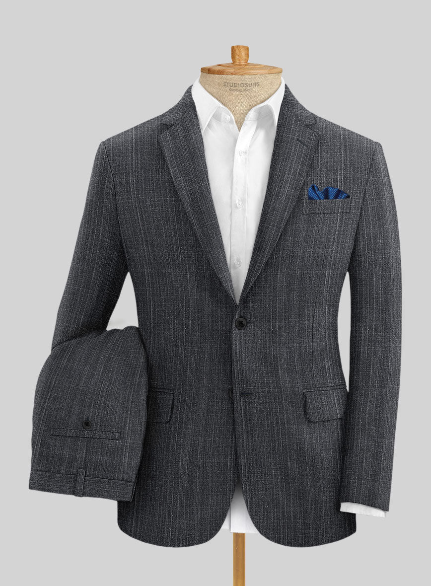 Italian Linen Twilight Dark Blue Suit - StudioSuits