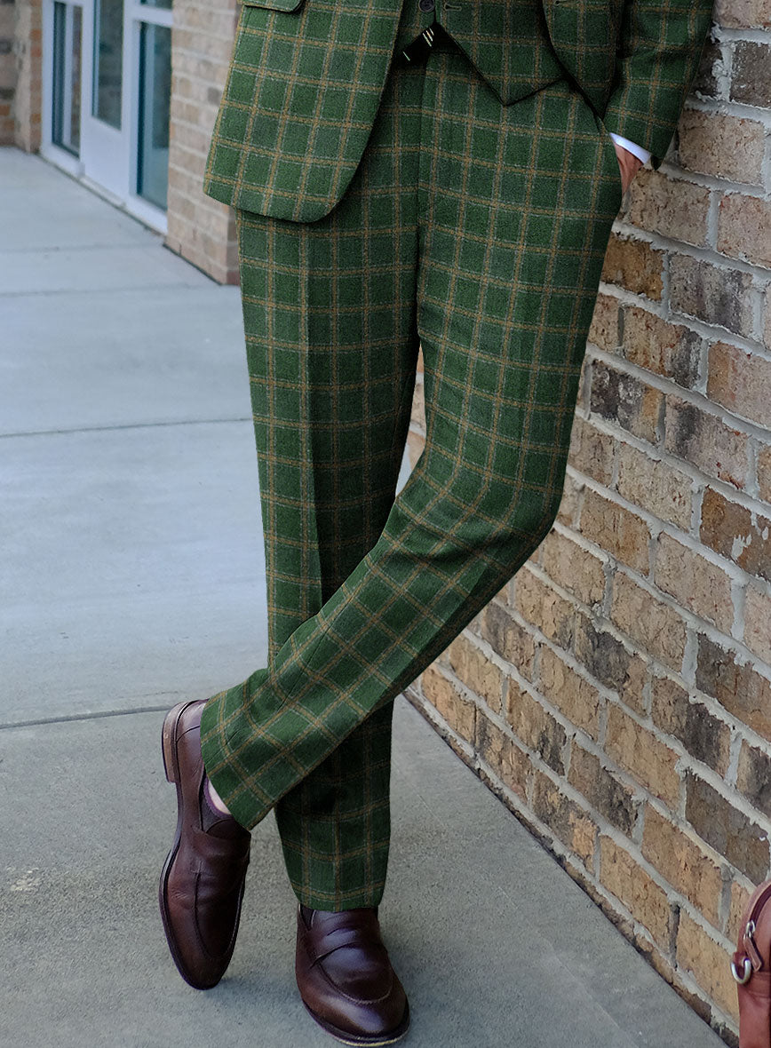 Italian Lomano Checks Tweed Pants - StudioSuits